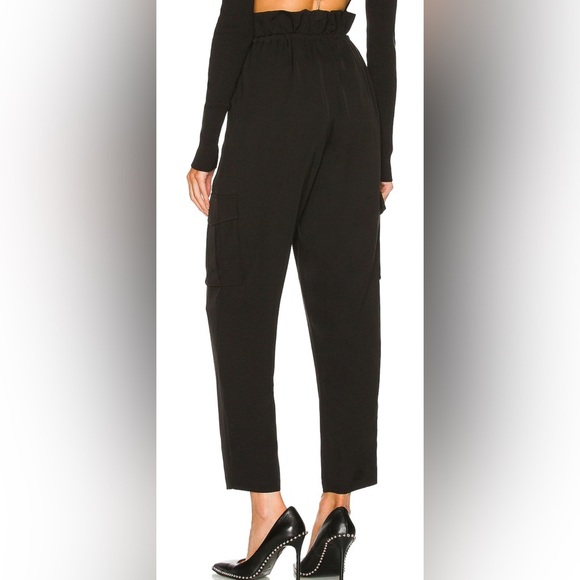 REVOLVE h:ours Shaye Paperbag Cargo Pant in Black - Picture 4 of 5